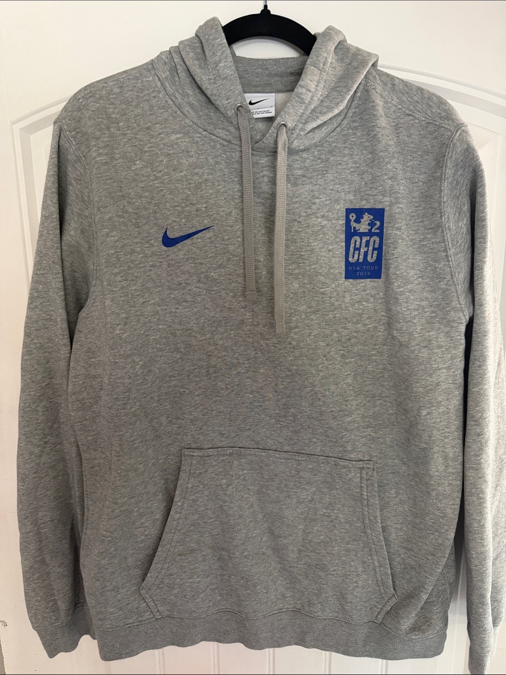 Nike Men’s Grey Hoodie with Blue CFC Logo